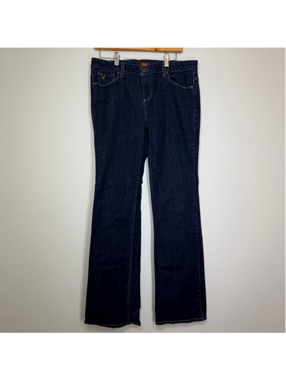 Victor Alfaro Bootcut Jeans Women 10 Dark Wash Stretch Designer Denim USA